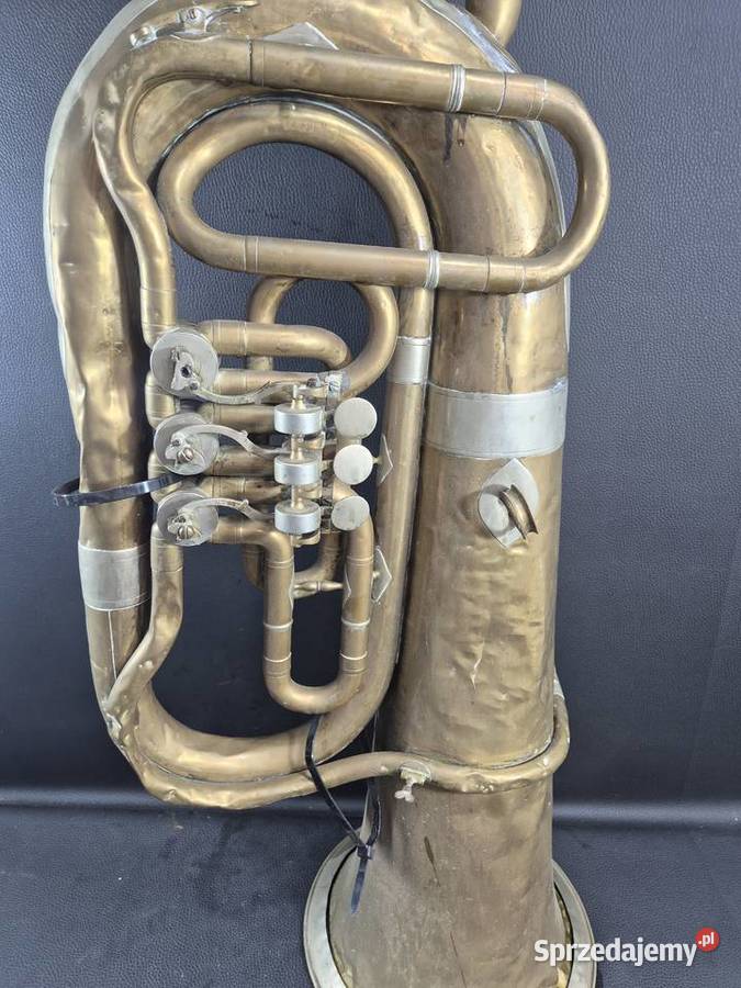 stary mosiężny instrument dęty blaszany Poddębice