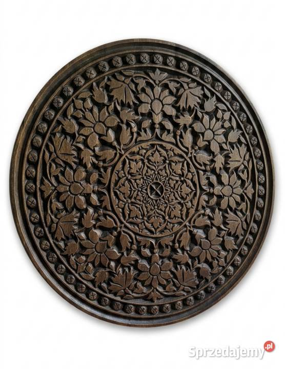 Drewniana Mandala 3D 40 Rzeźba Ścienna Joga Figurki i rzeźby Nowy Targ sprzedam