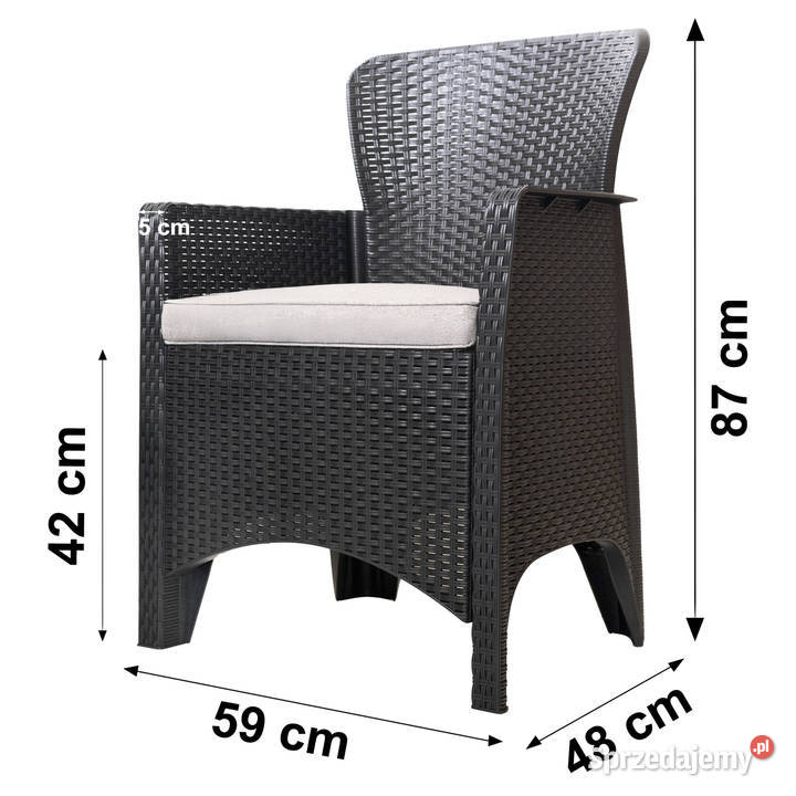 Zestaw mebli ogrodowych komplet fotele stolik Poznań