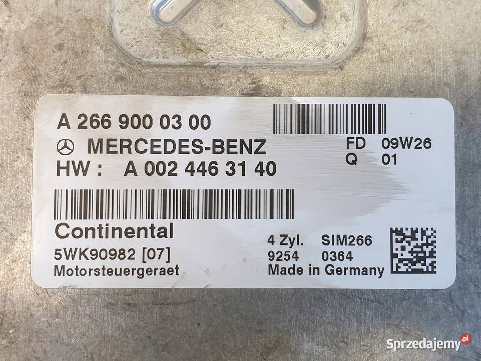 Mercedes W169 15 8V STEROWNIK SILNIKA Chełm