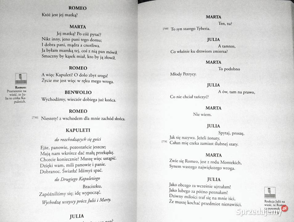 Romeo i Julia Lektura z opracowaniem William Chełm sprzedam