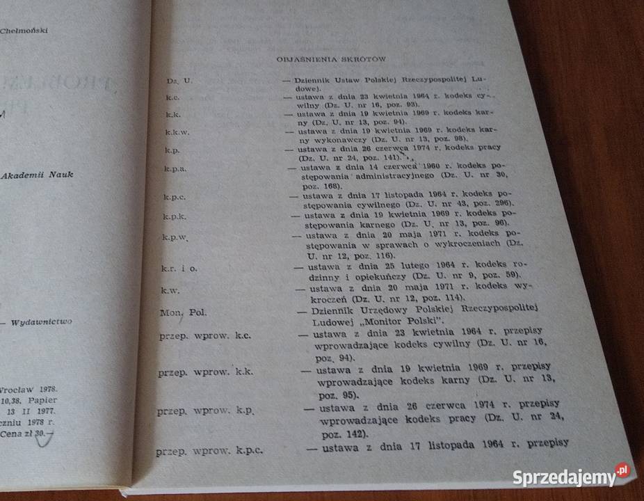 Problemy kodyfikacji prawa PRL Henryk Rot Książki naukowe i popularnonaukowe Gdańsk sprzedam