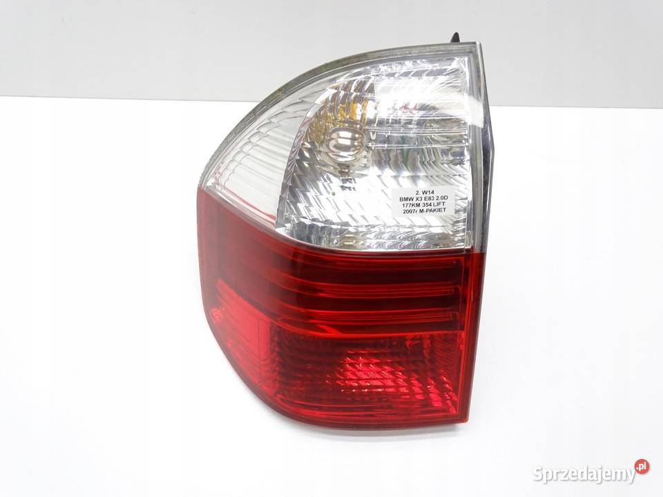 LAMPA LEWY TYŁ LEWA TYLNA W BŁOTNIK 7162209 BMW osobowe Błotniki sprzedam