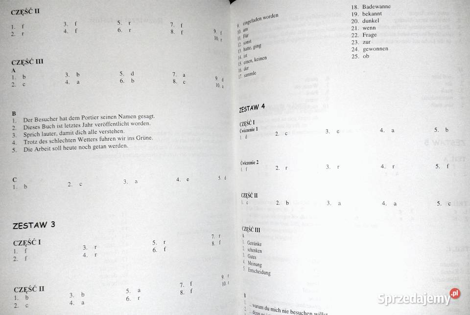 Tematy i zagadnienia maturalne niemiecki Cz 2 sprzedam