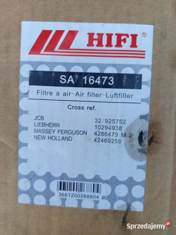 Filtr powietrza JCB liberhr messer Ferguson Poręba