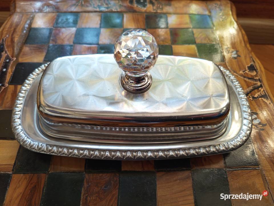 Szkatułka maselniczka plater kryształ Poznań