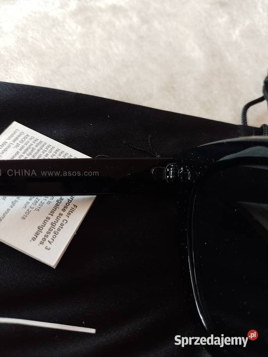 ASOS Czarne okulary przeciwsłonecznekocie oczy Filtr UV-400 kat. 3 Galanteria i dodatki małopolskie Kraków