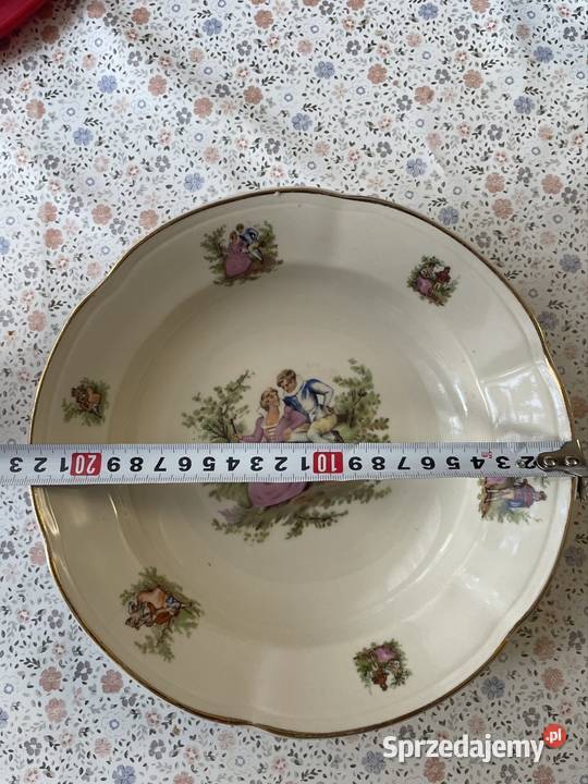 Talerzyki z PRL porcelana inny kolor Talerze i talerzyki pomorskie