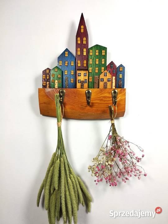 Kolorowy wieszaczek na klucze i biżuterię 16.5cm Wrocław sprzedam