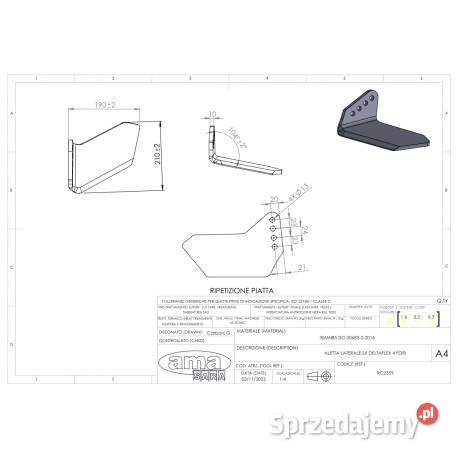 Lemieszyk boczny lewy Delta Flex RC2359 Kamionna
