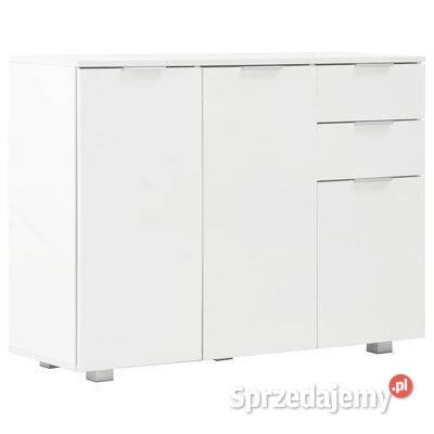 vidaXL Komoda na wysoki połysk biała 107x35x805 Kredensy i witryny Warszawa