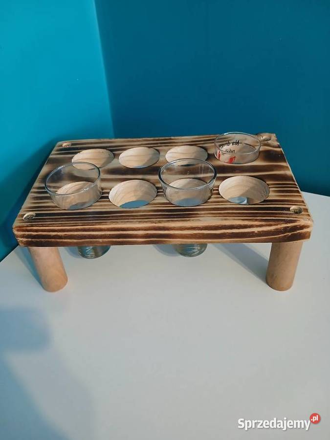 Dfewniana Ozdoba na kieliszki Brzesko