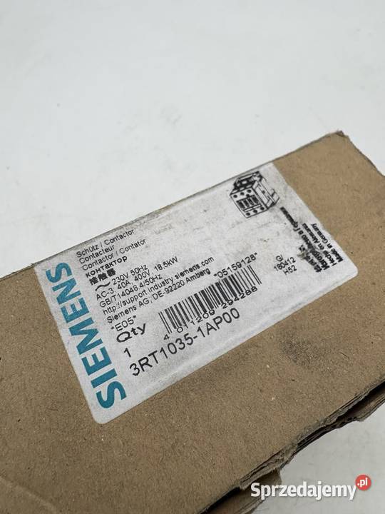 Siemens 3RT10351AP00 Contactor 185kW 230V Warszawa