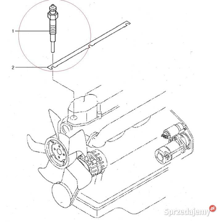 Świeca żarowa 83 mm LS XJ25 32A6603102 MHI Tajęcina