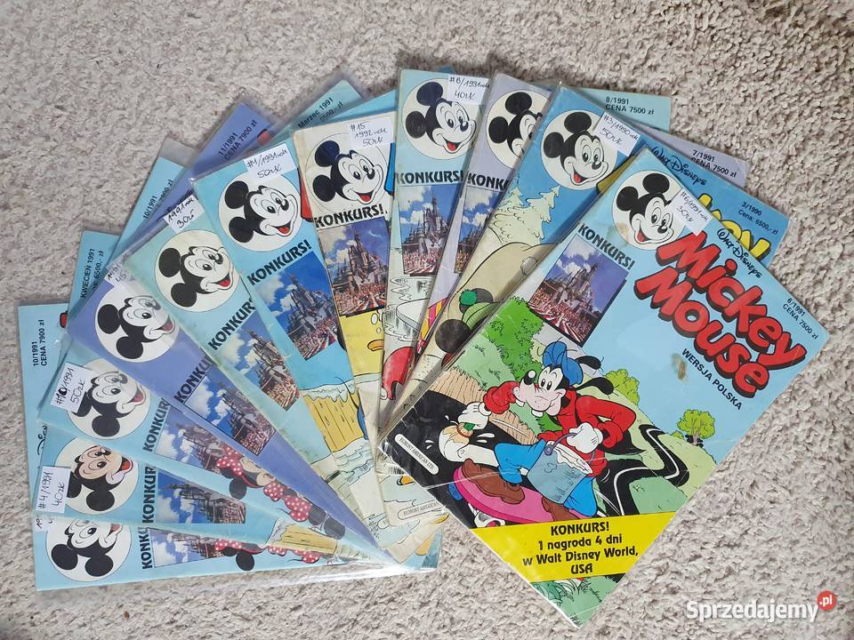 Mickey Mouse - zestaw 11 komiksów - lata 90te!