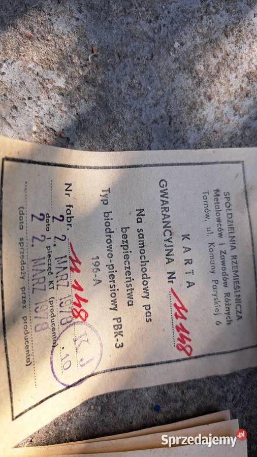 Fiat 125p pasy bezpieczeństwa nowe pojedyncze osobowe Leszno
