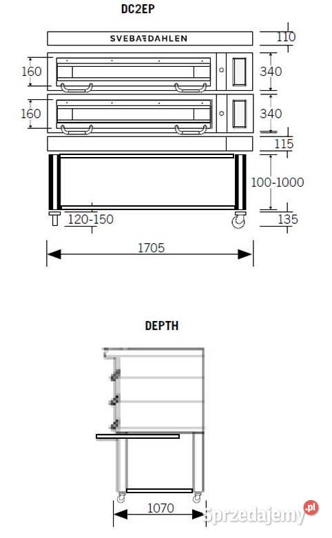 Piec do pizzy Sveba Dahlen używany Mielno