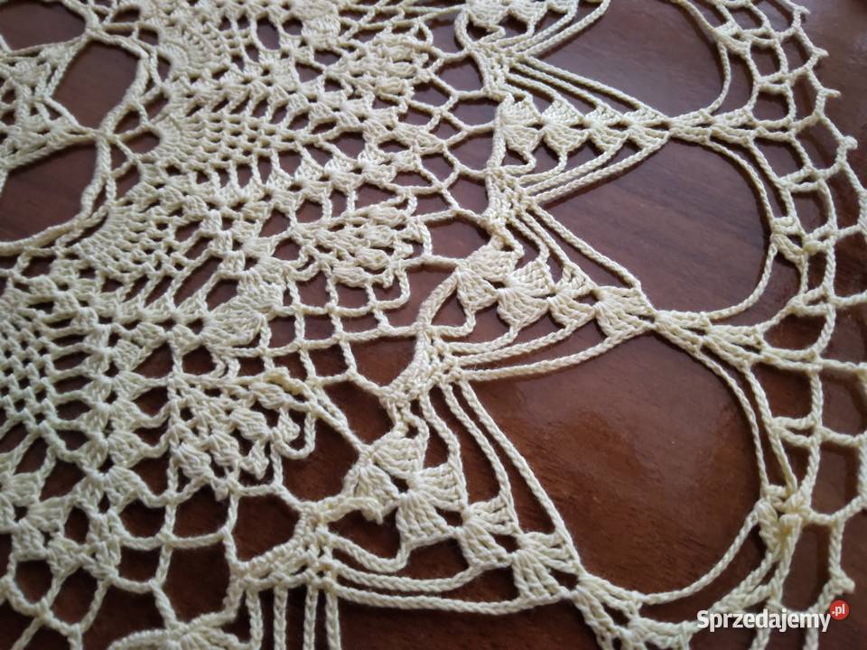 Serwetka szydełkowa żółty Leźnica Wielka-Osiedle