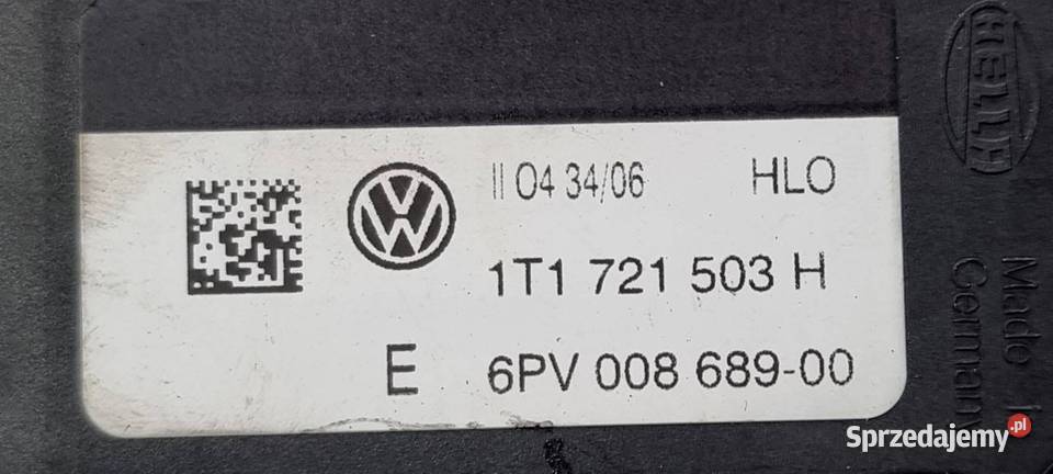 PEDAŁ VOLKSWAGEN TOURAN 1T1721503H kujawsko-pomorskie Lipno sprzedam