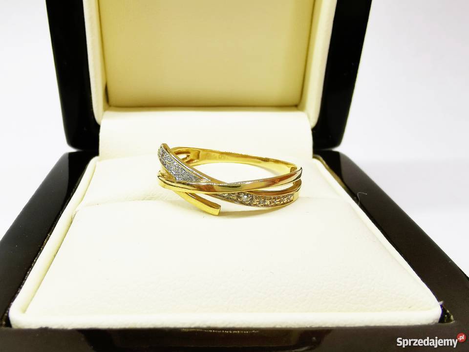 PIERŚCIONEK Z DIAMENTEM 201 GRAM 750 Pierścionki