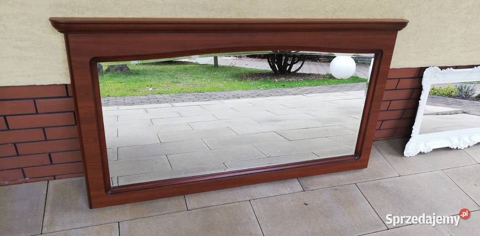 Lustro stylowe Natalia w drewnianej ramie BRW Garwolin