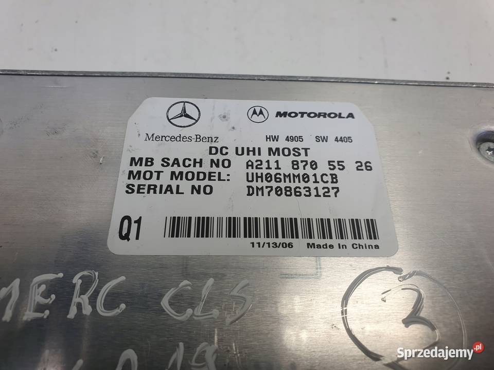 Mercedes CLS C219 W219 MODUŁ BLUETOOTH Sterownik osobowe Rudka