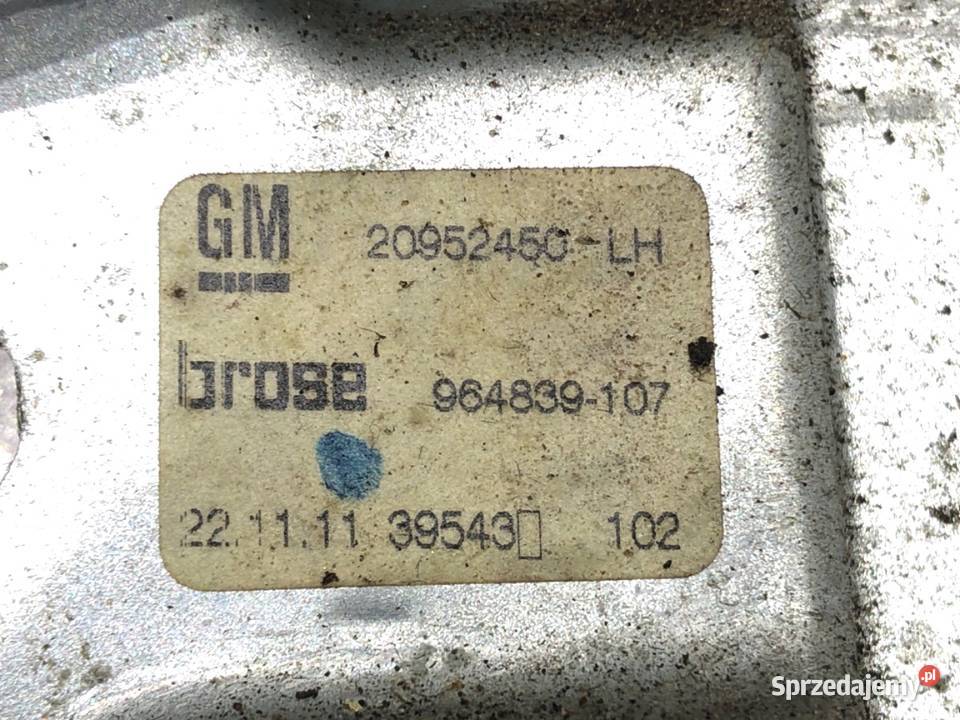 PODNOŚNIK SZYBY LEWY TYŁ OPEL INSIGNIA A osobowe