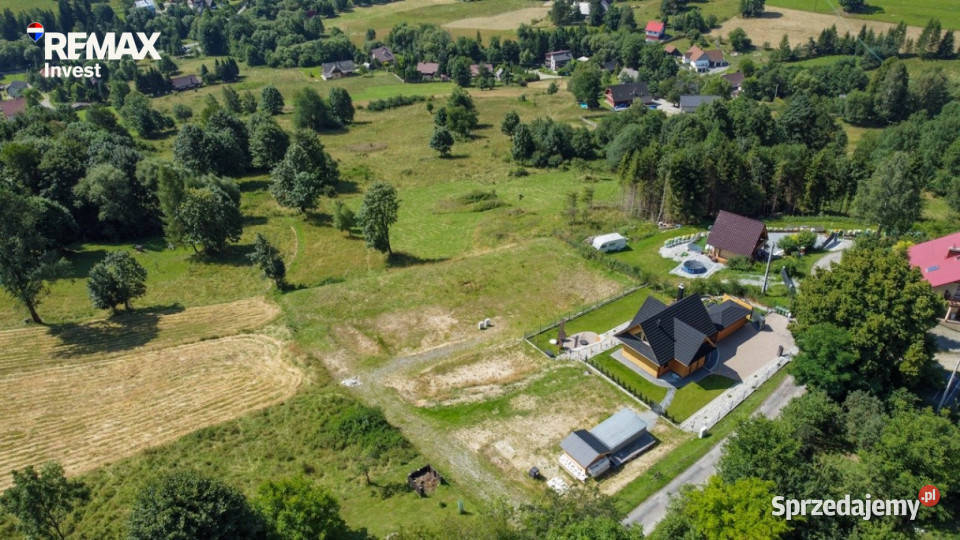 Działka budowlana 732 m z widokiem na góry Zawoja