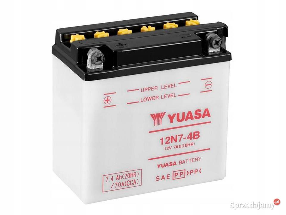 Akumulator Yuasa 12N74B 12V 7Ah 74A L osobowe