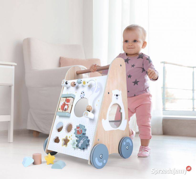 Drewniany chodzik pchacz wózek edukacyjny podlaskie Bielsk Podlaski