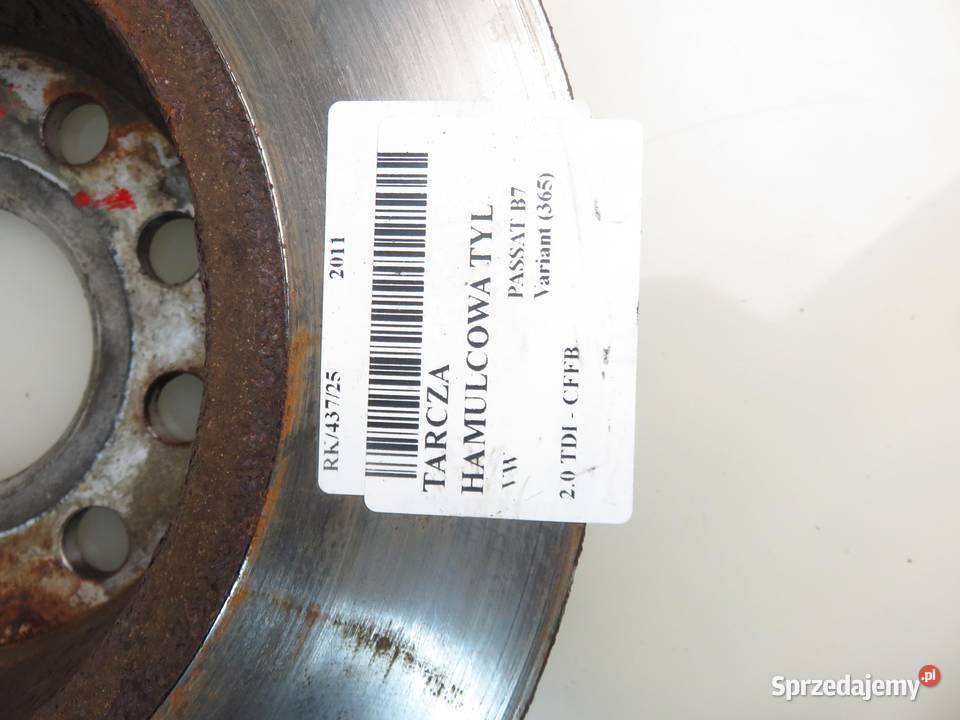 TARCZA HAMULCOWA TYŁ VW PASSAT B7 Variant 365 20 Tarcze hamulcowe