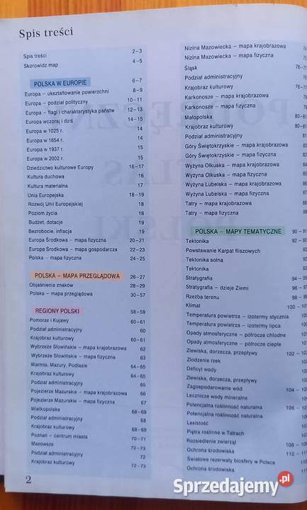 Podręczny Atlas Polski twarda Małkinia Górna