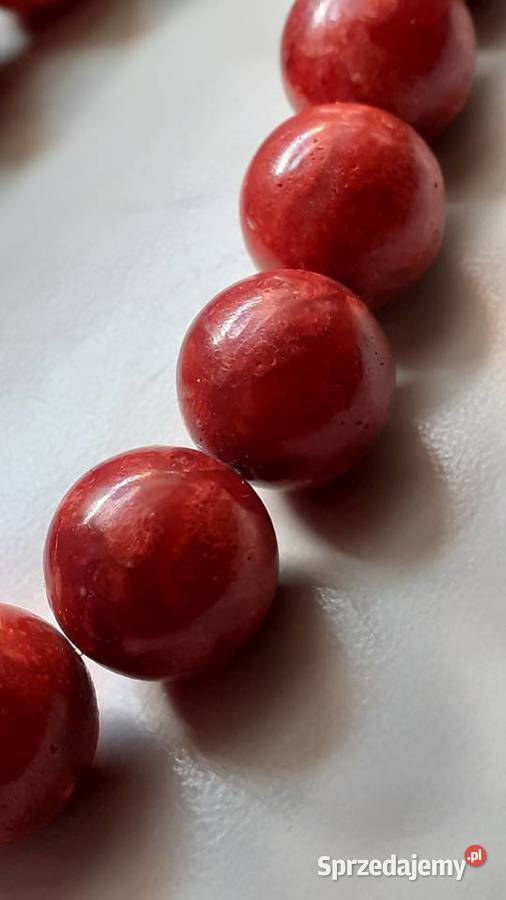 Naszyjnik koral duże kule Siedlce