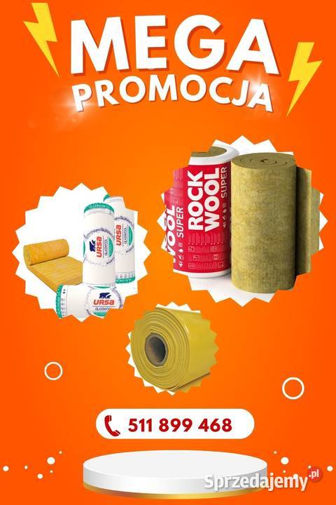 Wełna mineralna 15 5 10 TRANSPORT pod dom do świętokrzyskie