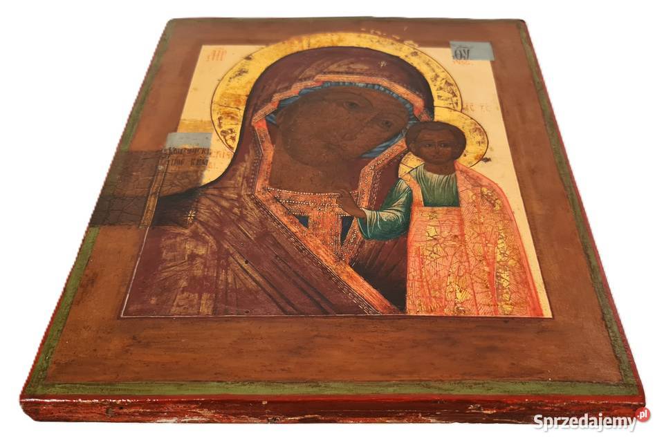 Ikona Matka Boża Kazańska XIX wiek 0457 Warszawa