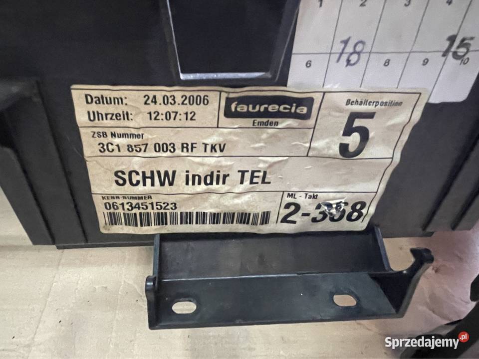 3C1857003 deska kokpit vw passat b6 b7