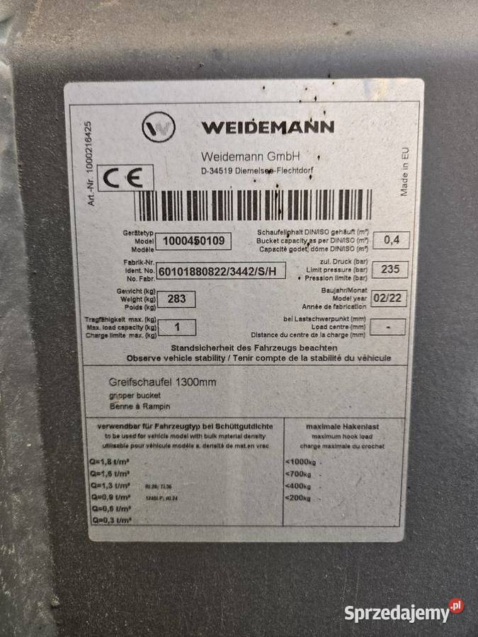 Łyżko Krokodyl Weidemann 130m podlaskie