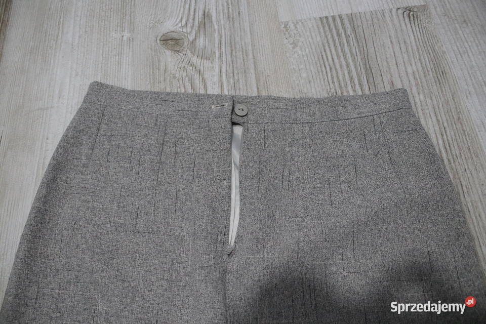 Szara prosta spódnica na zamek Bez wzoru Spódnice i sukienki Wrocław