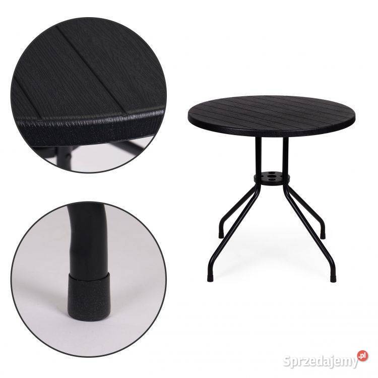 Stolik ogrodowy okrągły blat 80 na balkon taras