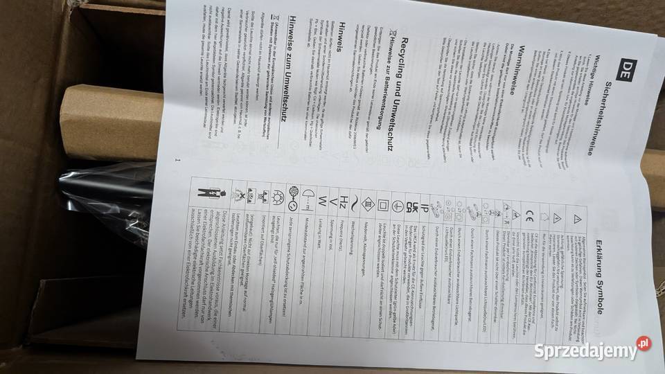 Lampa podłogowa loft 2x E27 metal drewno Nowa