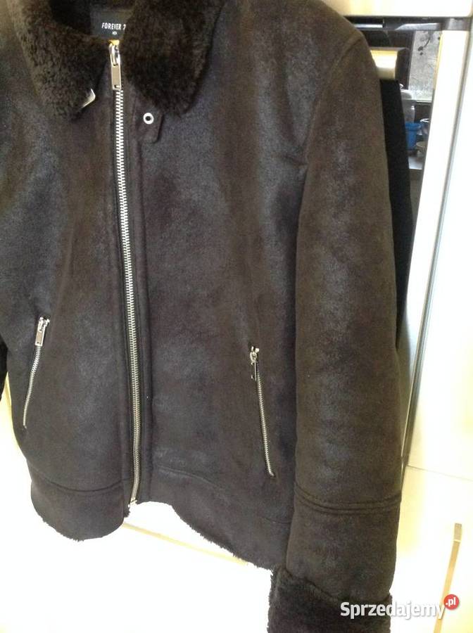 Kożuszek KurtkaCzarna Męska FOREVER 21 S NOWY Nowa Sól