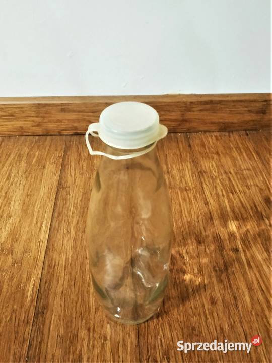 Butelka mleku z PRL 1 L vintage Łódź