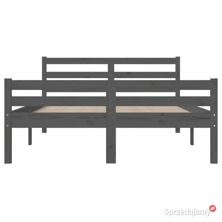 Rama łóżka szara lite drewno 140 x 200 WM814821 Warszawa