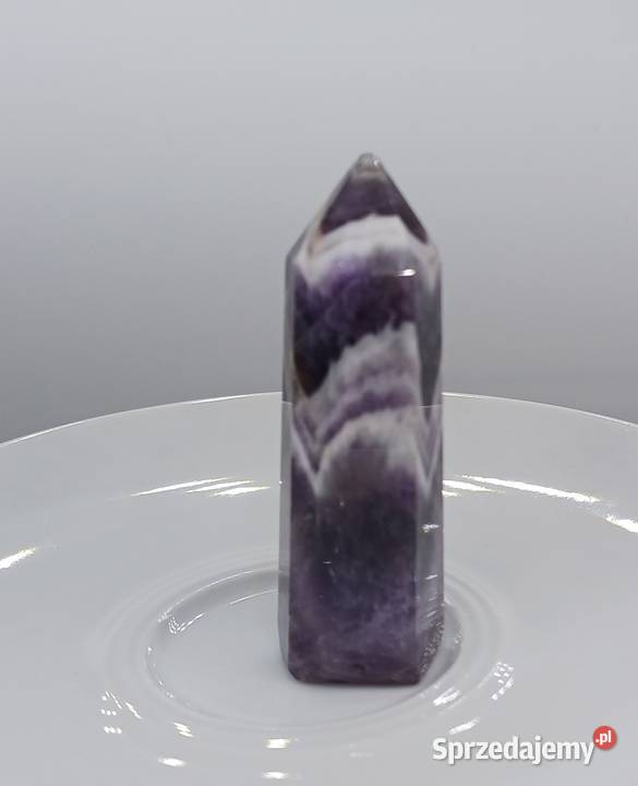Kolekcja naturalny ametyst szewron stożek 60mm sprzedam