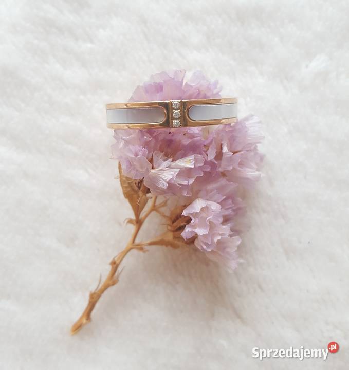 Nowy pierścionek obrączka złoty kolor stal Szczecin