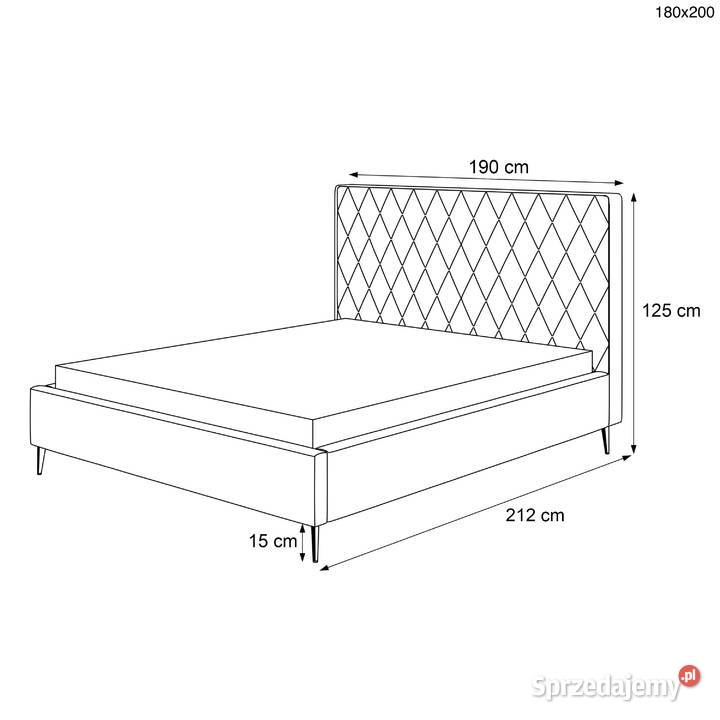 Łóżko tapicerowane z pojemnikiem Caro 3 różne Łóżka Tarchały Małe