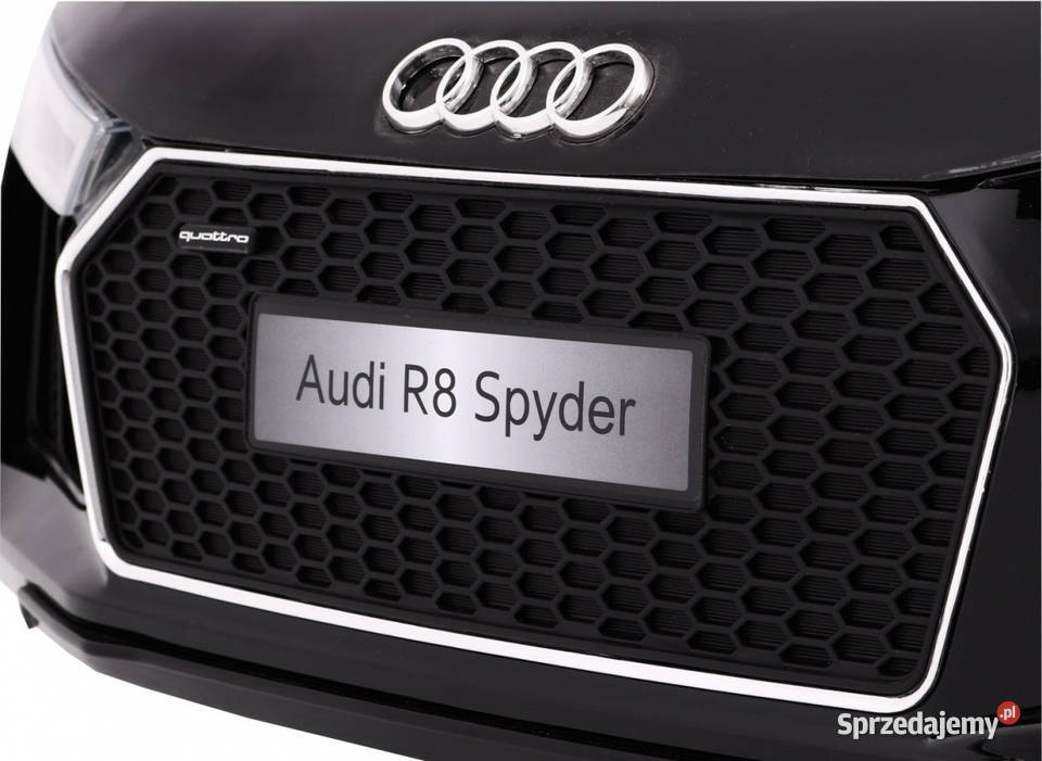 Audi R8 Spyder czarne auto na akumulator EVA Warszawa