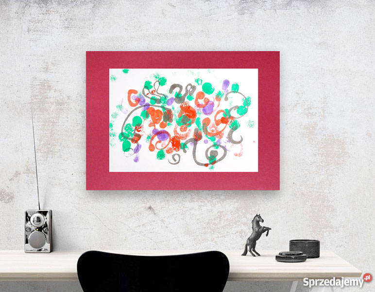 nowoczesny obraz abstrakcja grafika abstrakcyjna wielokolorowy mazowieckie Warszawa