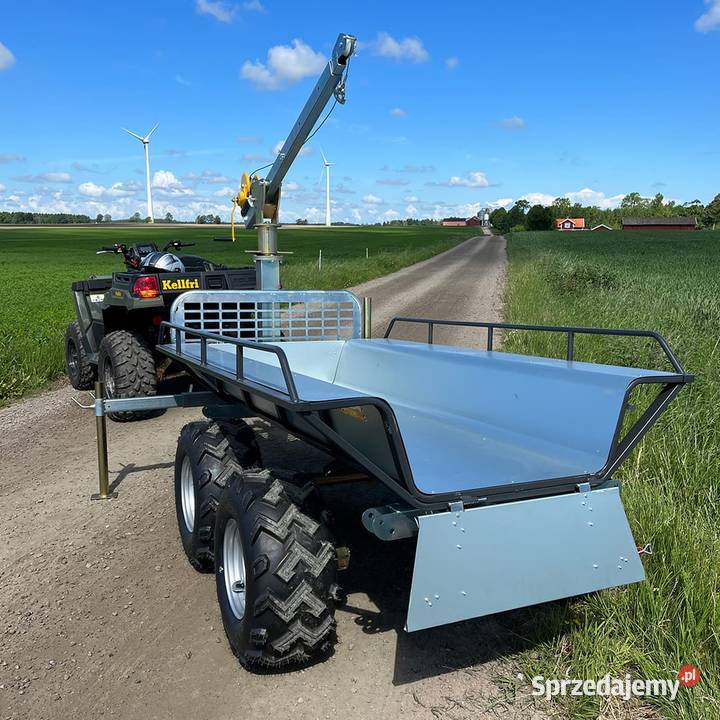 Przyczepa leśna ATV z wywrotem i wyciągarką PRO Jędrzejów