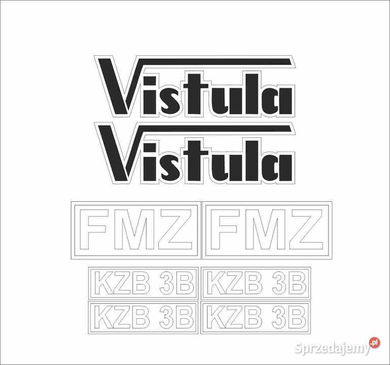 Naklejki Vistula KZB mocne i odporne laminat UV Pleszew